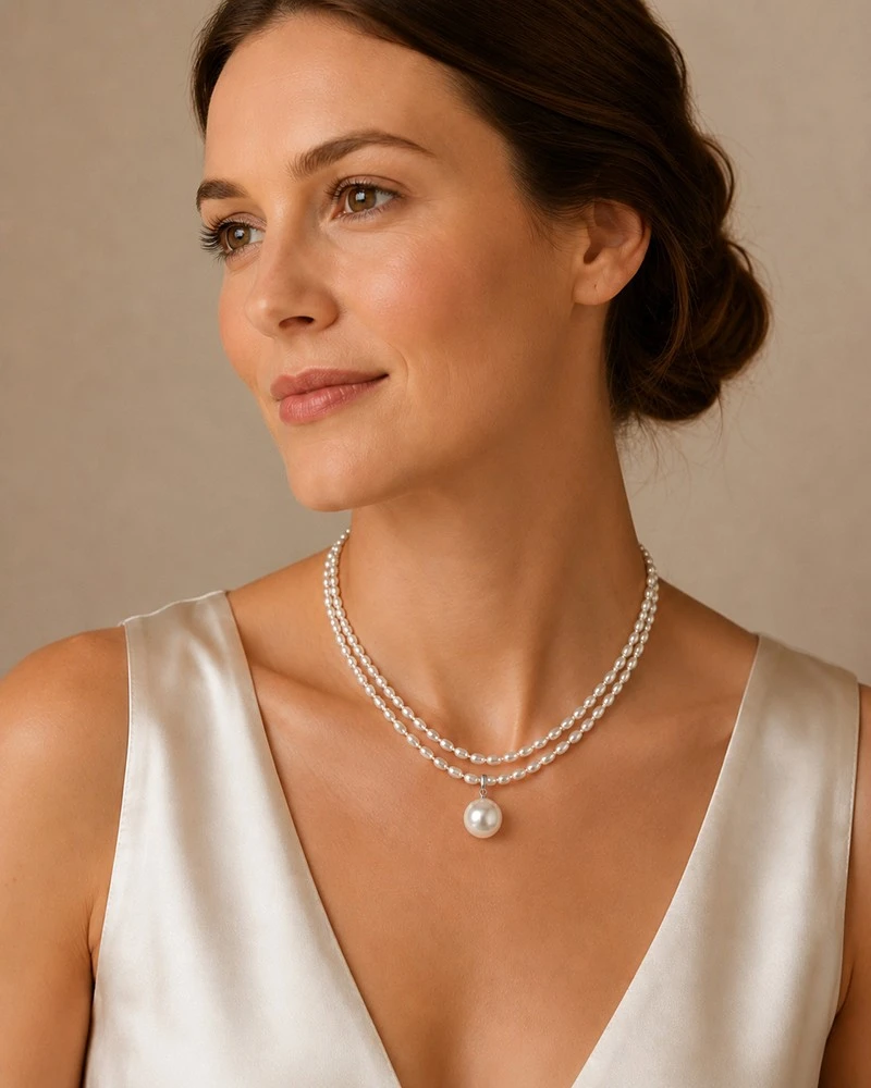 4.5-5.0mm White Freshwater Pearl Double Strand Necklace best