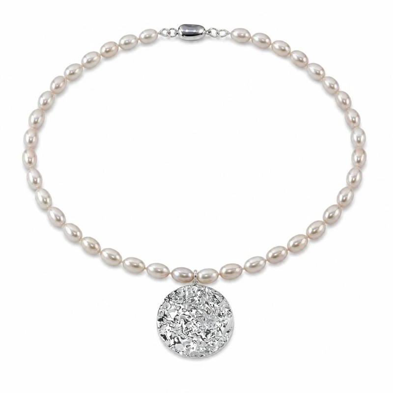 6.5-7.0mm White Freshwater Oval Pearl Evan Necklace suppliers