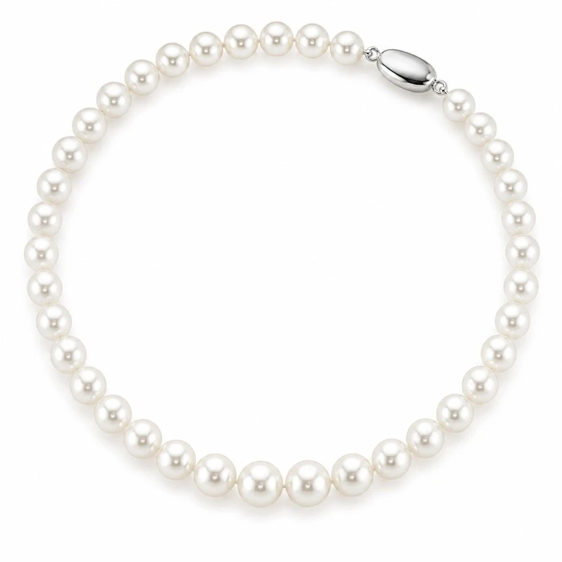 9.5-10.5mm White Freshwater Pearl Necklace suppliers