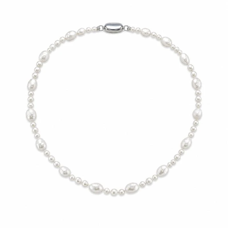 4.5-5.0mm White Freshwater Pearl Double Strand Necklace_02 4.5-5.0mm White Freshwater Pearl Double Strand Necklace_02