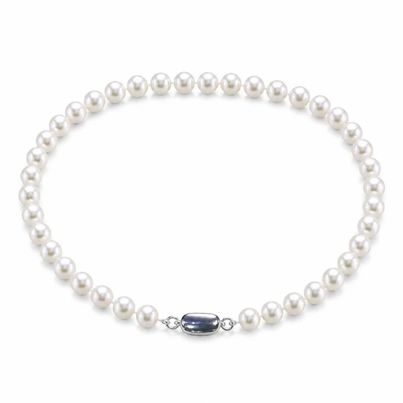 7.5-8.5mm White Freshwater Pearl Necklace - _02 7.5-8.5mm White Freshwater Pearl Necklace - _02