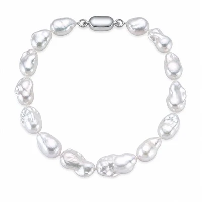 13-16mm White Baroque Freshwater Pearl Necklace