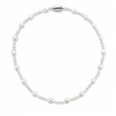 3.0-8.0mm White Freshwater Pearl Necklace