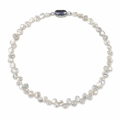 5-6mm White Freshwater Cluster Keshi Pearl Necklace