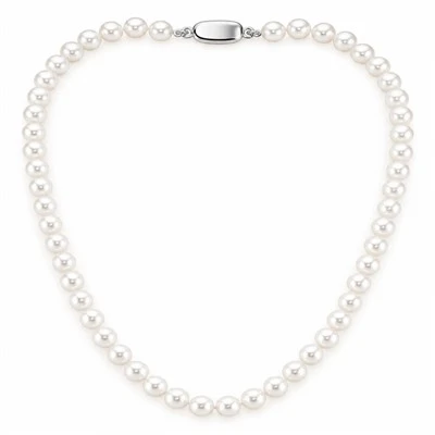 7.0-7.5mm White Freshwater Pearl Necklace