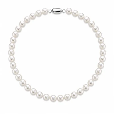7.5-8.5mm White Freshwater Pearl Necklace